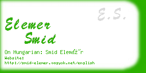 elemer smid business card